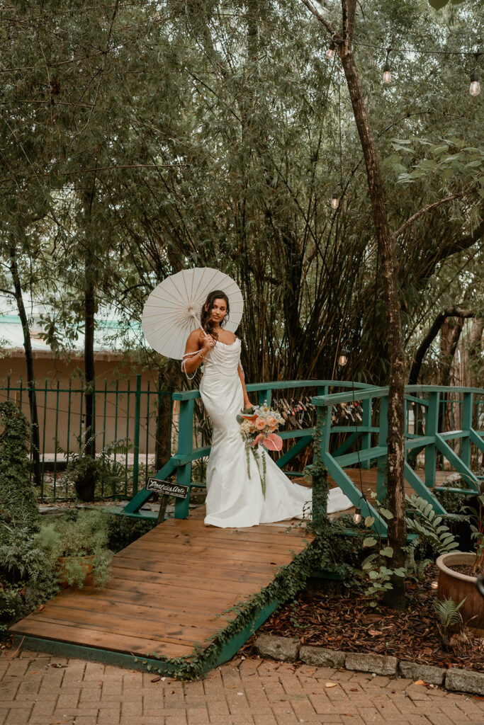 Bridal at Monet Monet 30A garden wedding